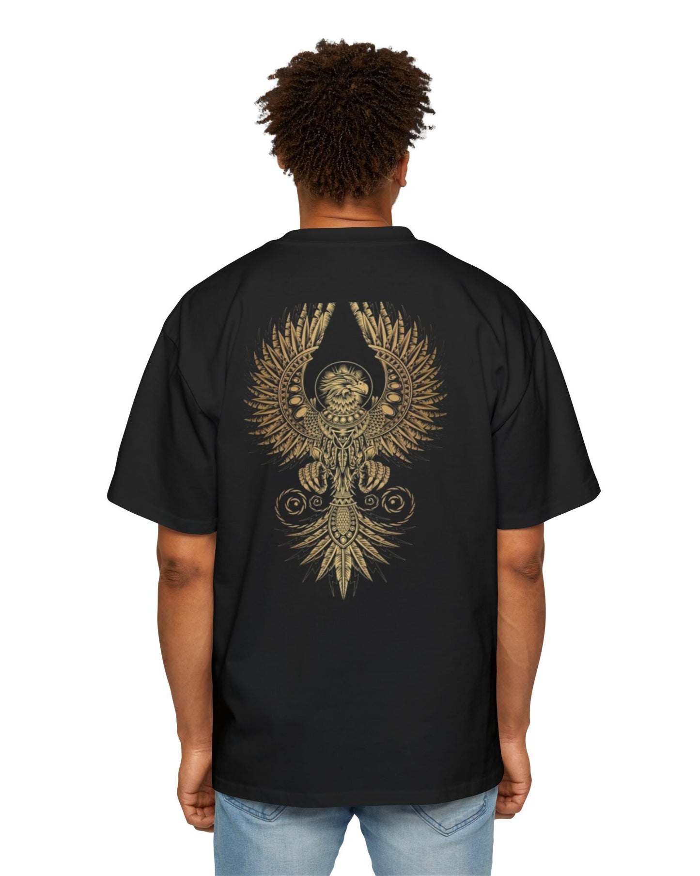 Golden Phoenix Oversized Black Premium T Shirt