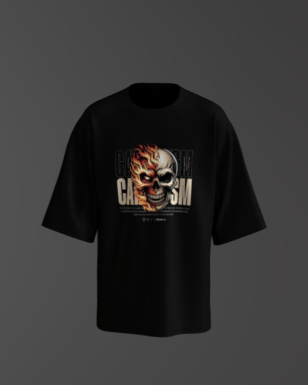 Oversized Premium T shirt in Black & White Colour