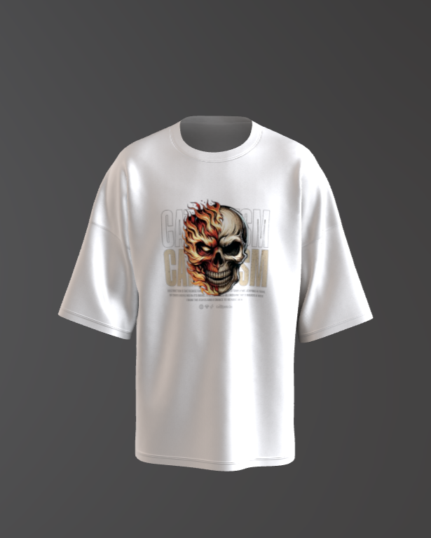 Oversized Premium T shirt in Black & White Colour