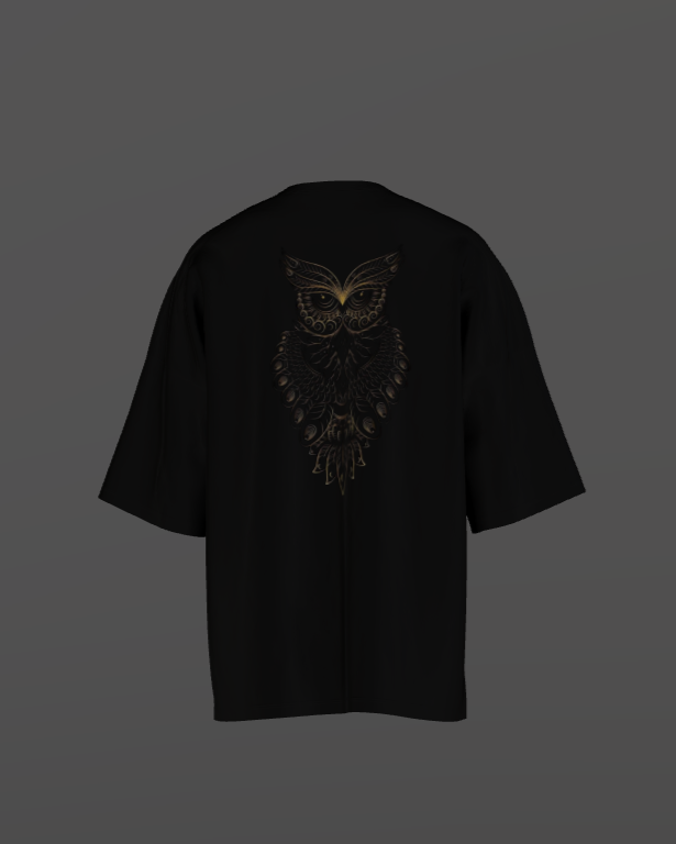 Decorative Ornamental Owl Oversized Premium T Shirt